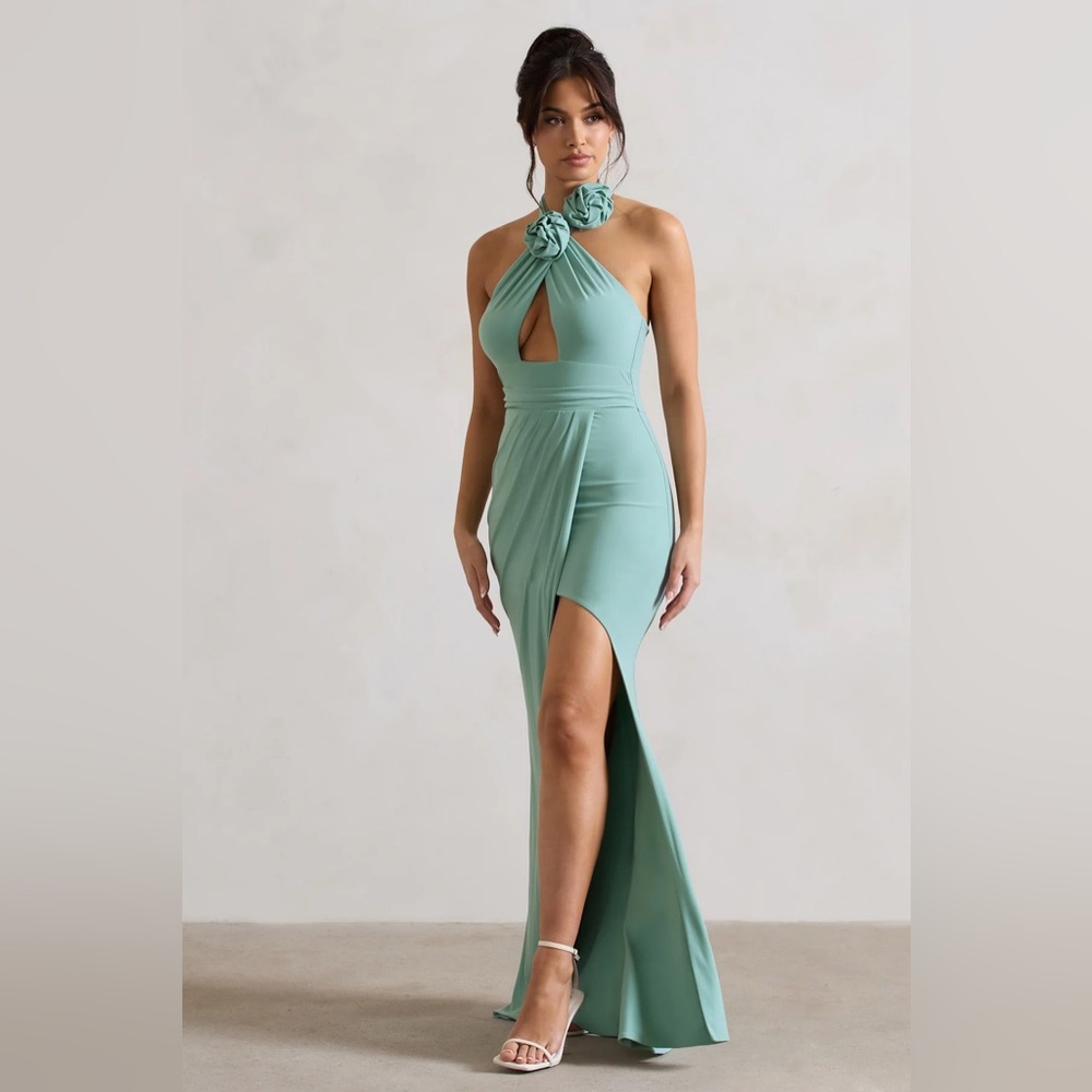 Club L London Mint Backless Dress - Picture 4 of 5